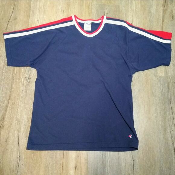 Vintage VTG Chalk Link Blank Jersey Shirt Size L USA Made Baseball #24 Sandlot - Picture 2 of 6